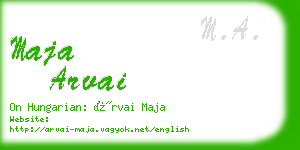 maja arvai business card